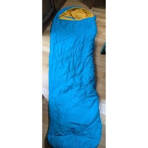 Outwell Mummy Sleeping Bag Large Camping Caravan Outdoor Blue Yellow All Season